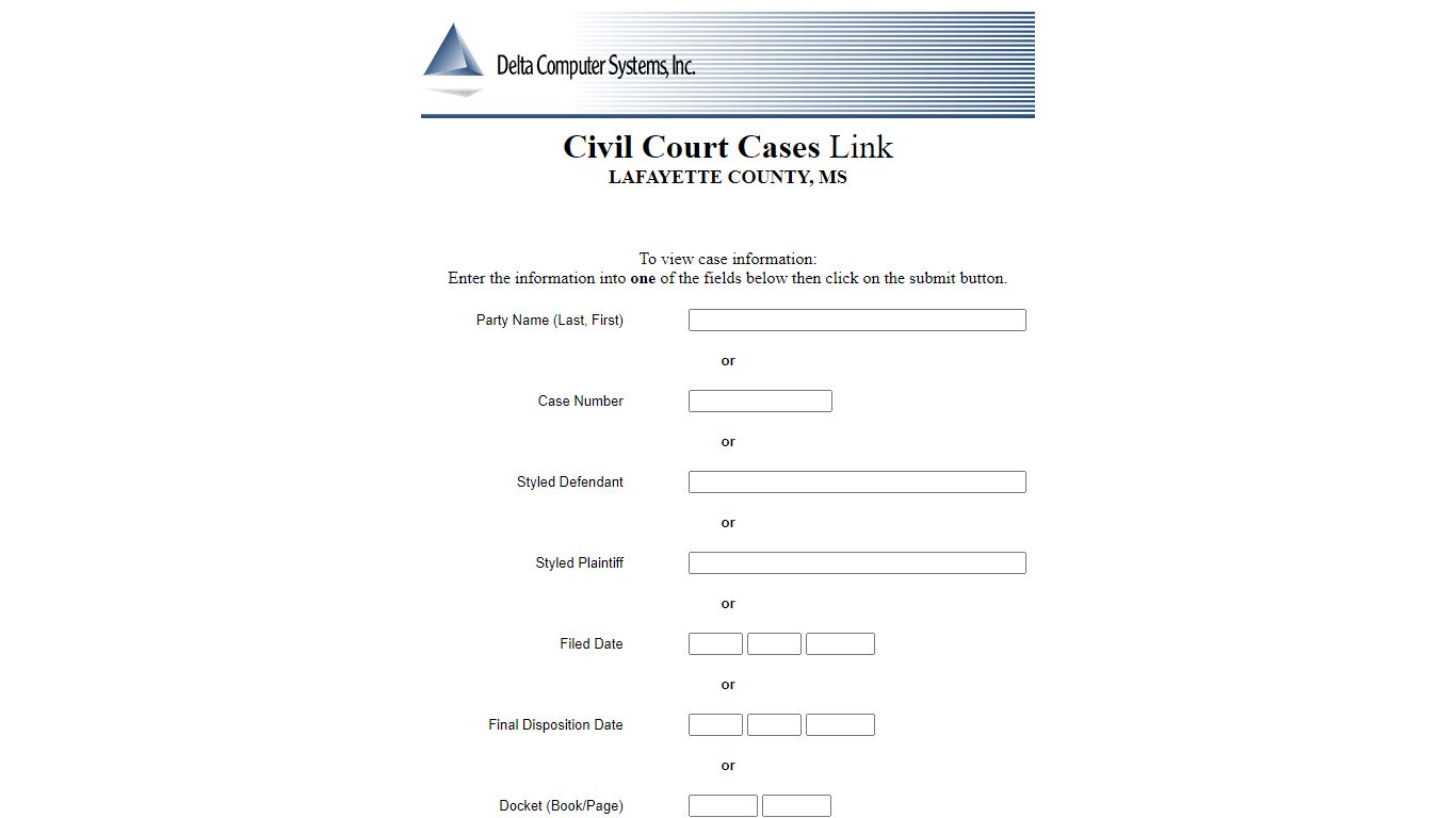 Court Case Search - Delta Computer Systems